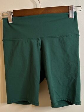 Wild Fable Dark Green High-Rise Buttery Soft Bike Shorts - 7” Inseam